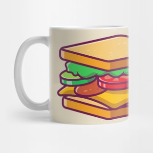 Sandwich Cartoon Mug